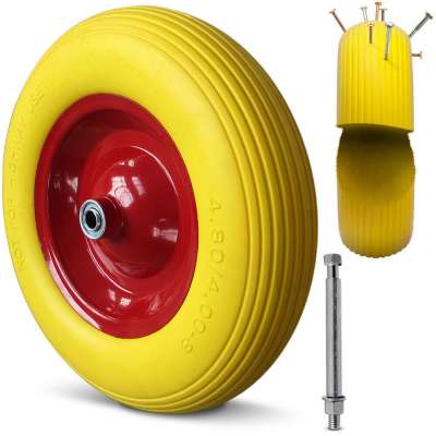 4.00-8 PU foam wheel for wheelbarrow ahnd truck trolley wagon