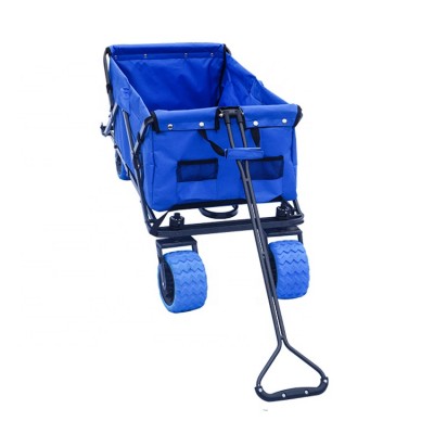 four wheels collapsible folding portable shopping wagon