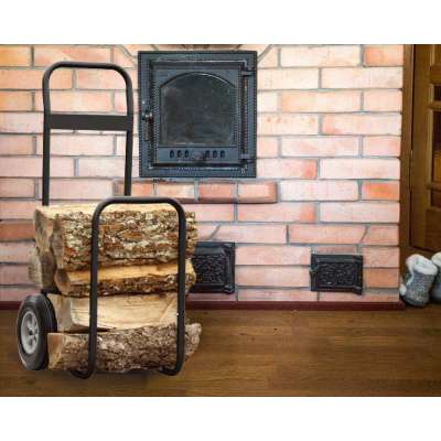 fire beauty firewood log cart carrier  outdoor and indoor wood rack storage mover