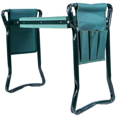 Garden Kneeler and Seat with 2 Bonus Tool Pouches, Foldable Garden Bench Stools, Portable Kneeler for Gardening Gardeners