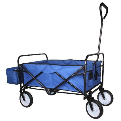 Collapsible Folding Outdoor Utility Wagon Heavy Duty Garden Cart for Shopping Beach Outdoors