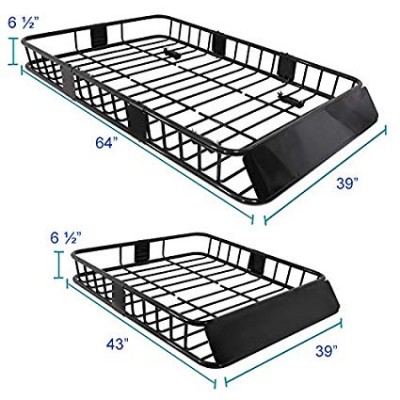 Universal Roof Top Rack Cargo Luggage Carrier Basket Car Vehicle CL1004