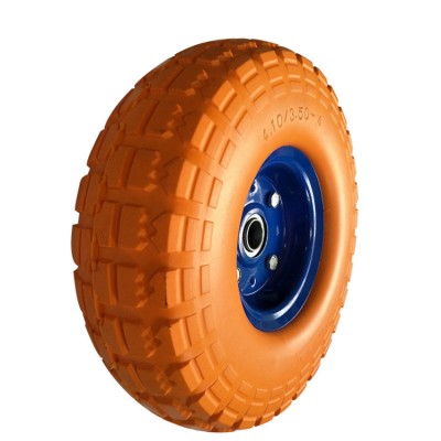 3.50-8 3.00-4 4.00-6 pu foam wheel, flat free wheel