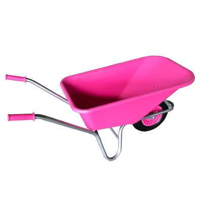 pink color plastic tray Europe garden wheelbarrow WB6414-1