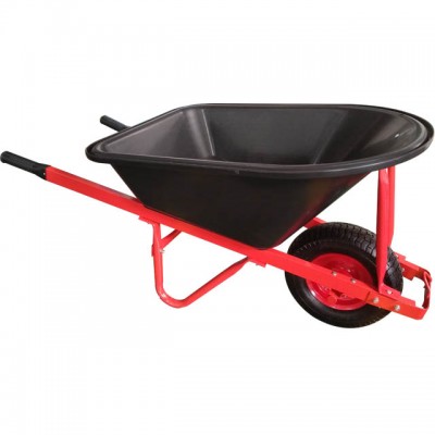 100L plastic poly tray farm garden wheelbarrow square handle large wheel 6.50-8   WB8612